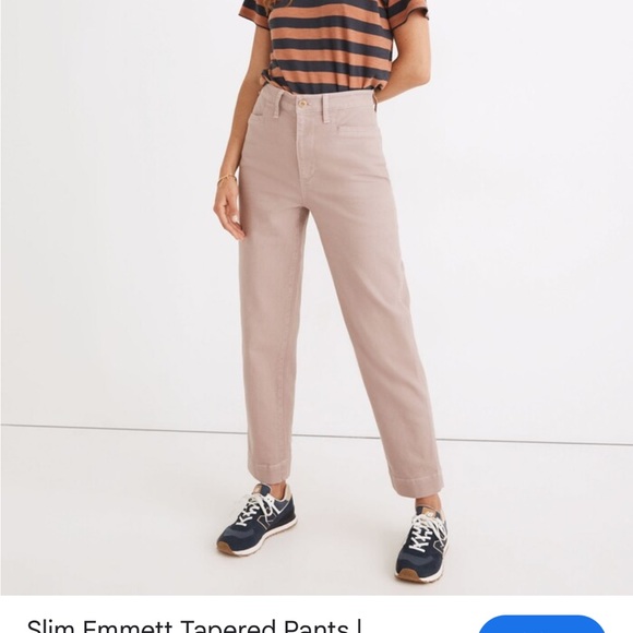 Madewell Slim Emmett Tapered Pant in Vintage Petal Size 29 - Picture 3 of 14